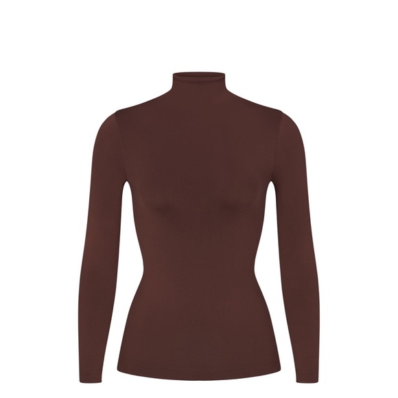 SKIMS NWT Soft Smoothing Turtleneck - Cocoa - Picture 4 of 4